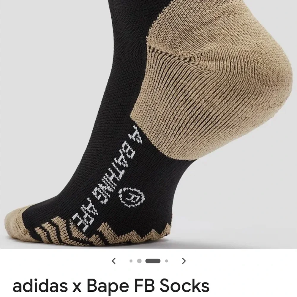 Babe Adidas Black and Gold Socks NWOT - Picture 4 of 6